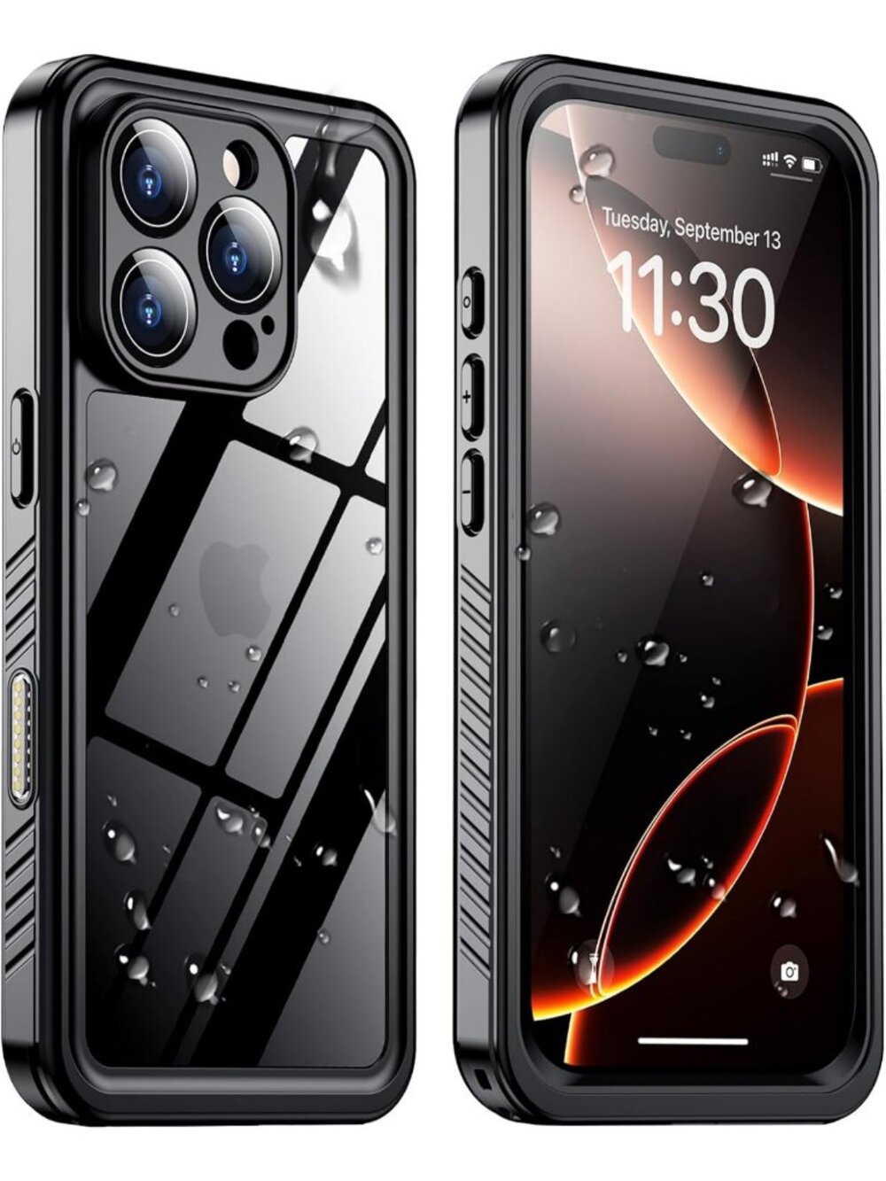 Waterproof iPhone 16 Pro Max Case with Built-in Screen & Camera Protectors